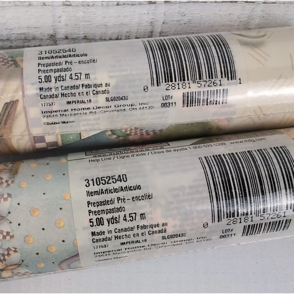 Debbie Mumm Teapots Imperial Wallpaper Border Two Rolls 10 yds Cottagecore
